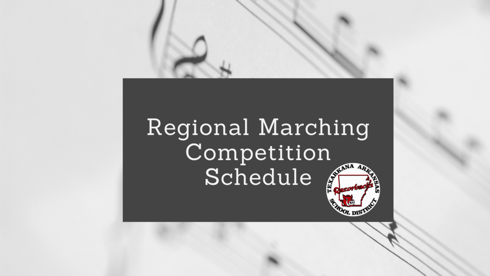 Regional Marching Competition schedule