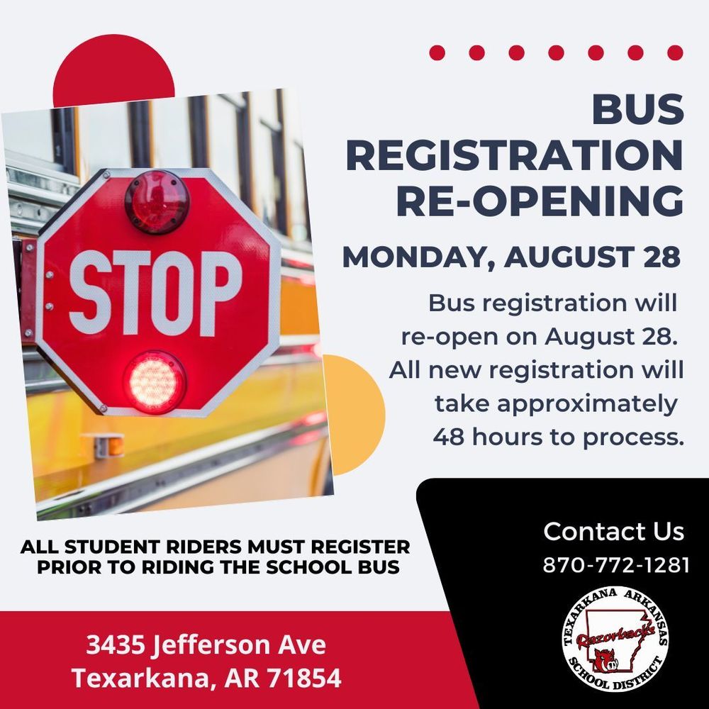 Bus Registration Re-opened