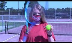 girl with tennis racket 