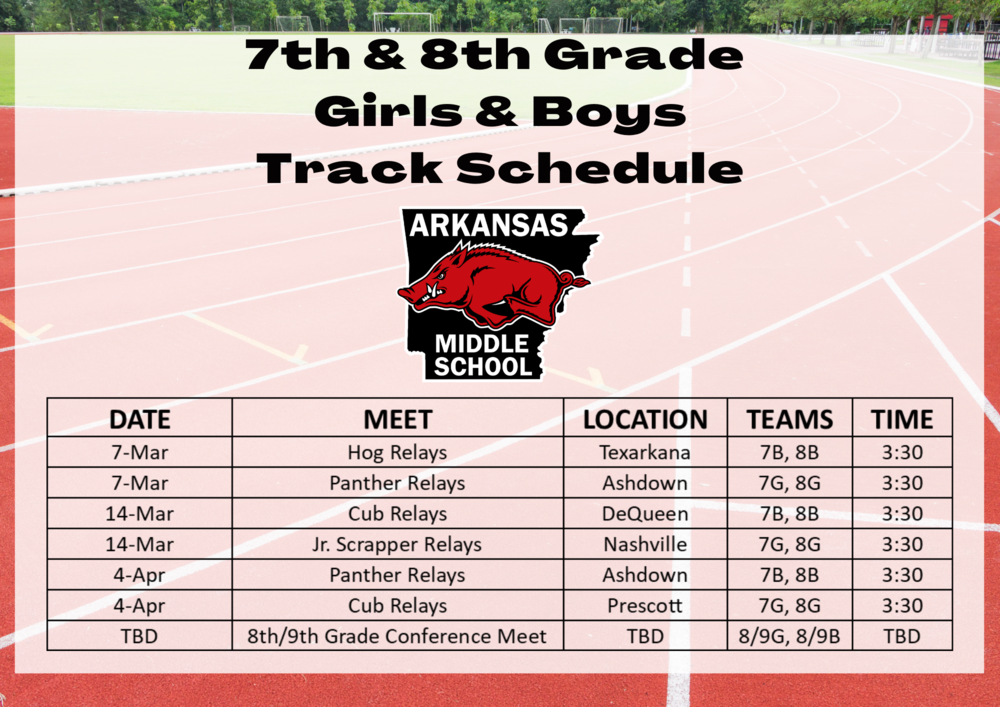 AMS Track Schedule