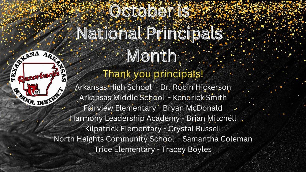 October is National Principals Month