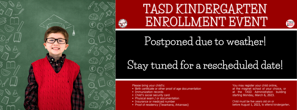 Postponed - TASD Kindergarten Enrollment Event
