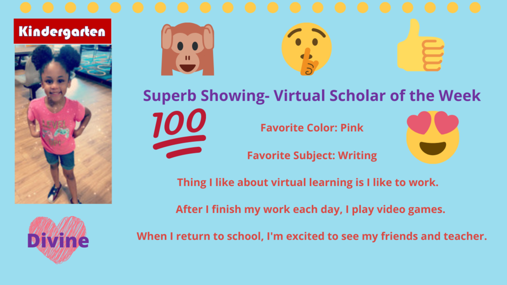 Superb Showing! Virtual Scholars of the Week!